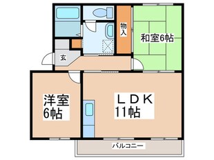 ポプラヶ丘コープ５号棟の物件間取画像